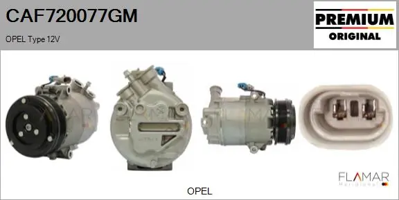 FLAMAR kompresszor, klíma - CAF720077GM - TothCarparts