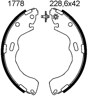 ANDEL fékpofakészlet - A1778 - TothCarparts