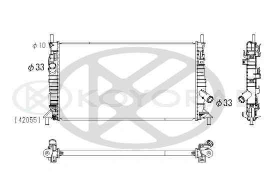 KOYORAD hűtő, motorhűtés - PL062304 - TothCarparts