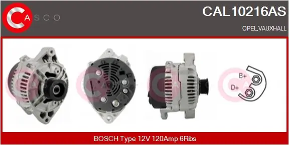 CASCO generátor - CAL10216AS - TothCarparts