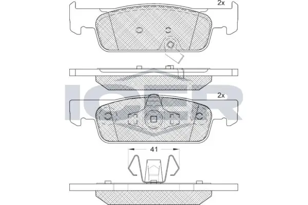 ANDEL fékbetétkészlet, tárcsafék - 182115-208 - TothCarparts