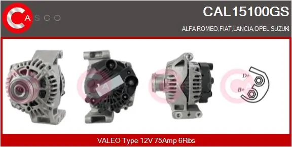 CASCO generátor - CAL15100GS - TothCarparts