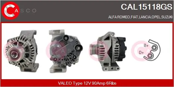 CASCO generátor - CAL15118GS - TothCarparts