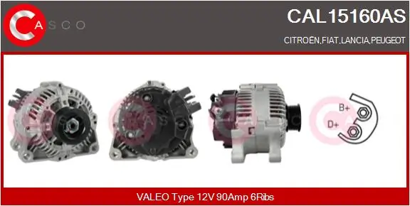 CASCO generátor - CAL15160AS - TothCarparts