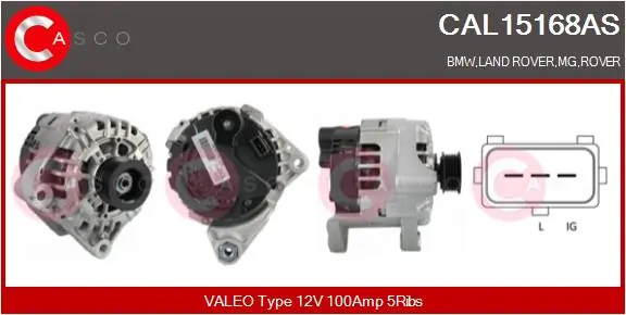 CASCO generátor - CAL15168AS - TothCarparts