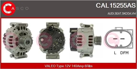 CASCO generátor - CAL15255AS - TothCarparts