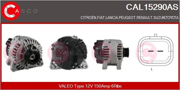CASCO generátor - CAL15290AS - TothCarparts