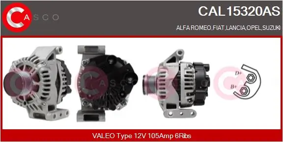 CASCO generátor - CAL15320AS - TothCarparts