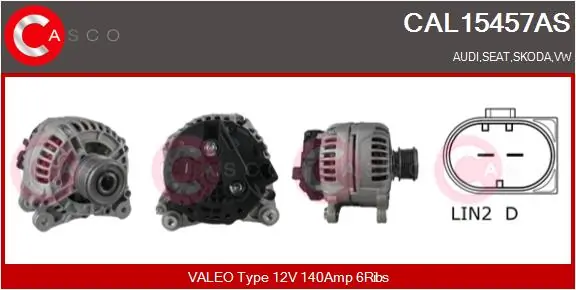 CASCO generátor - CAL15457AS - TothCarparts