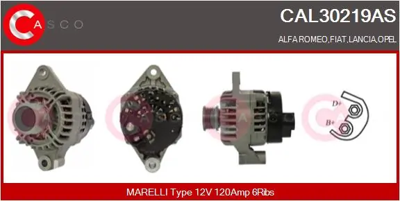 CASCO generátor - CAL30219AS - TothCarparts