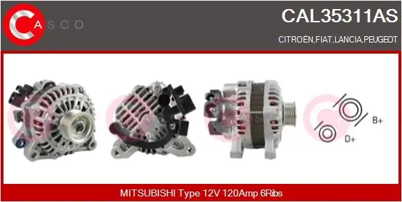 CASCO generátor - CAL35311AS - TothCarparts