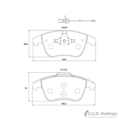 Safeline fékbetétkészlet, tárcsafék - D3862 - TothCarparts