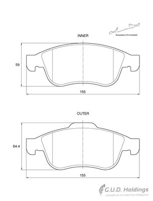 Safeline fékbetétkészlet, tárcsafék - D3780 - TothCarparts