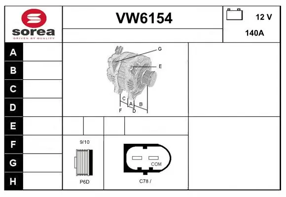 SERA generátor - VW6154 - TothCarparts