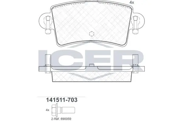 ANDEL fékbetétkészlet, tárcsafék - 141511-703 - TothCarparts