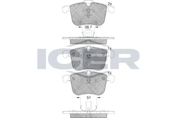 ANDEL fékbetétkészlet, tárcsafék - 181681 - TothCarparts