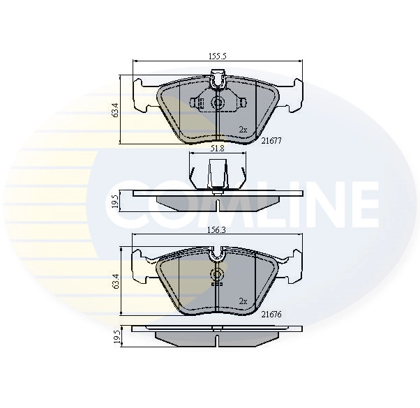 COMLINE fékbetétkészlet, tárcsafék - CBP01010 - TothCarparts