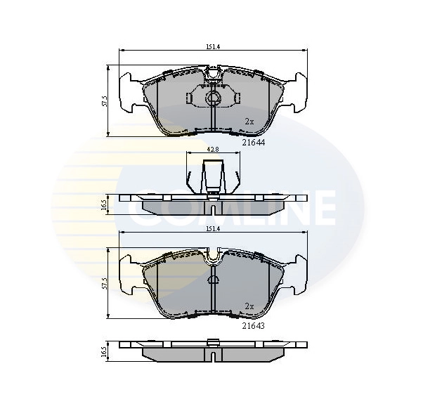 COMLINE fékbetétkészlet, tárcsafék - CBP01023 - TothCarparts