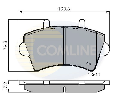 COMLINE fékbetétkészlet, tárcsafék - CBP01035 - TothCarparts