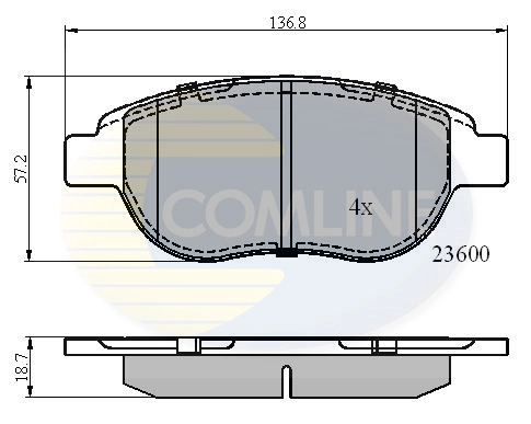 COMLINE fékbetétkészlet, tárcsafék - CBP01038 - TothCarparts
