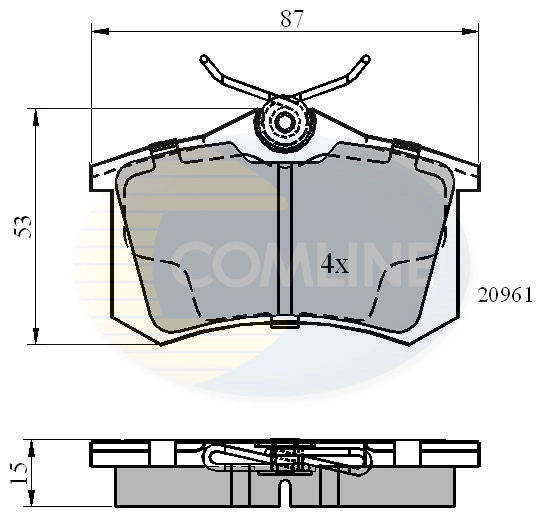 COMLINE fékbetétkészlet, tárcsafék - CBP0108 - TothCarparts