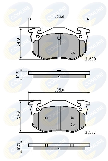 COMLINE fékbetétkészlet, tárcsafék - CBP01080 - TothCarparts
