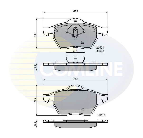 COMLINE fékbetétkészlet, tárcsafék - CBP01092 - TothCarparts
