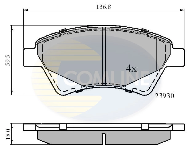 COMLINE fékbetétkészlet, tárcsafék - CBP01160 - TothCarparts