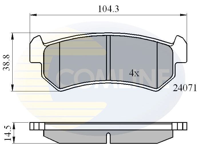 COMLINE fékbetétkészlet, tárcsafék - CBP01191 - TothCarparts