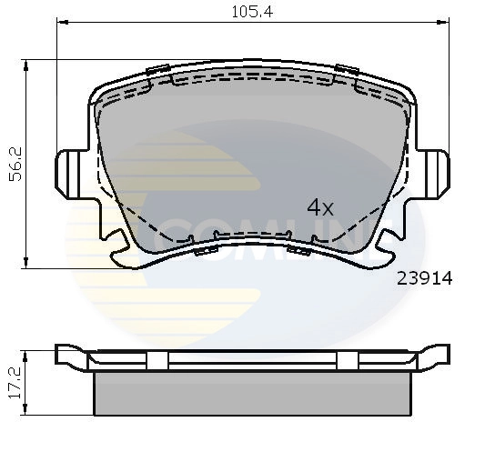 COMLINE fékbetétkészlet, tárcsafék - CBP01284 - TothCarparts
