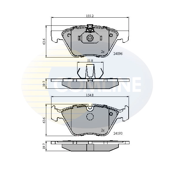 COMLINE fékbetétkészlet, tárcsafék - CBP01300 - TothCarparts