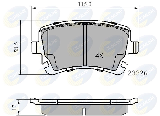 COMLINE fékbetétkészlet, tárcsafék - CBP01313 - TothCarparts