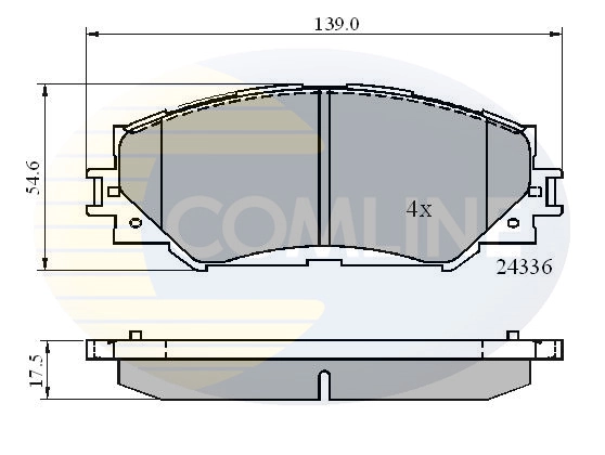 COMLINE fékbetétkészlet, tárcsafék - CBP01515 - TothCarparts