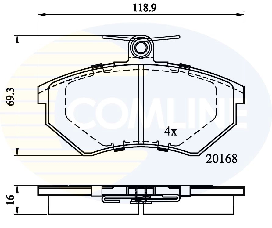COMLINE fékbetétkészlet, tárcsafék - CBP0152 - TothCarparts