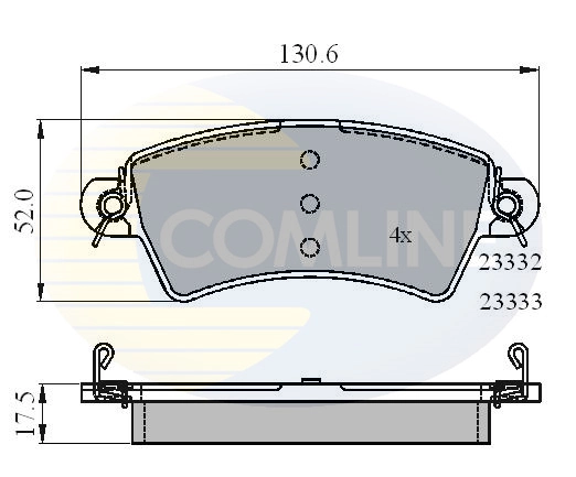 COMLINE fékbetétkészlet, tárcsafék - CBP01549 - TothCarparts