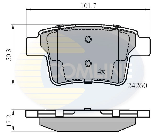 COMLINE fékbetétkészlet, tárcsafék - CBP01557 - TothCarparts