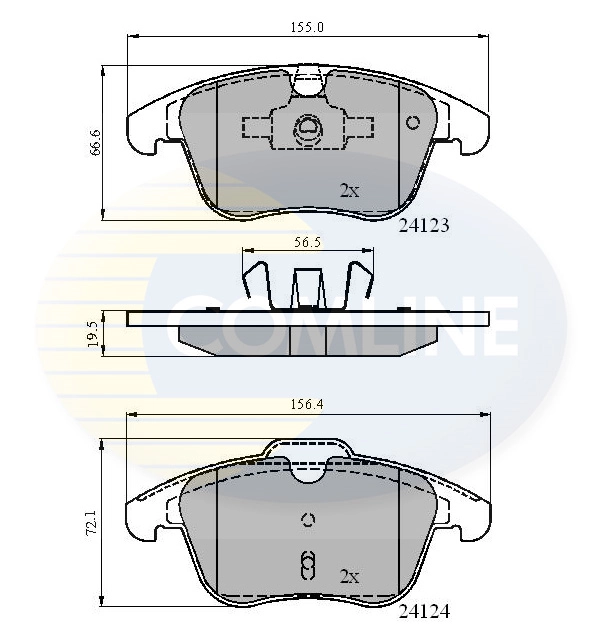 COMLINE fékbetétkészlet, tárcsafék - CBP01591 - TothCarparts