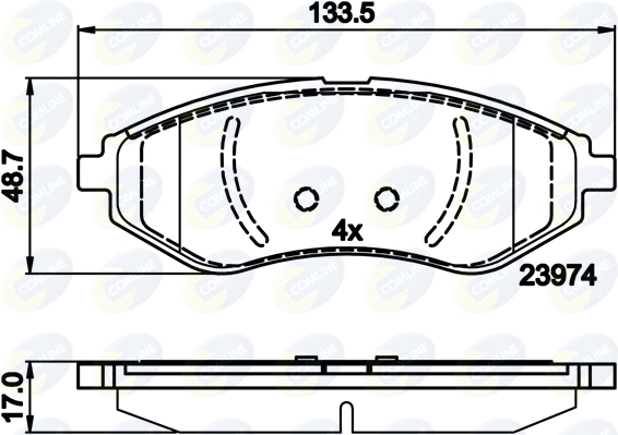 COMLINE fékbetétkészlet, tárcsafék - CBP01598 - TothCarparts