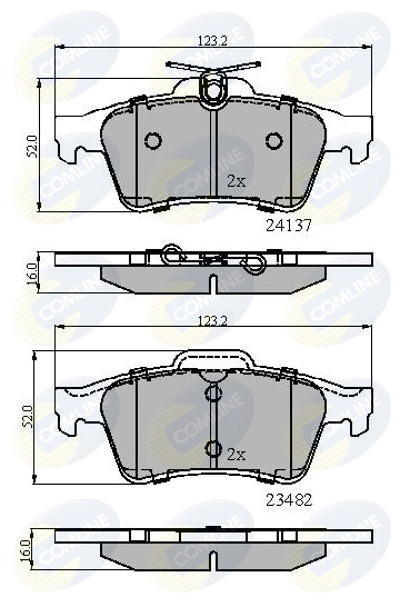 COMLINE fékbetétkészlet, tárcsafék - CBP01599 - TothCarparts
