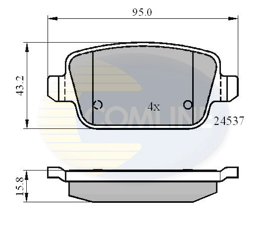COMLINE fékbetétkészlet, tárcsafék - CBP01610 - TothCarparts