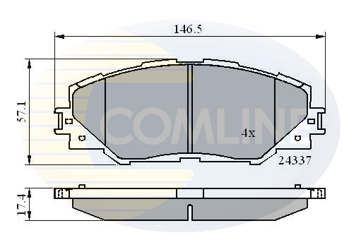 COMLINE fékbetétkészlet, tárcsafék - CBP01625 - TothCarparts