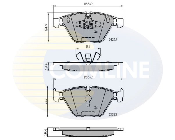 COMLINE fékbetétkészlet, tárcsafék - CBP01700 - TothCarparts