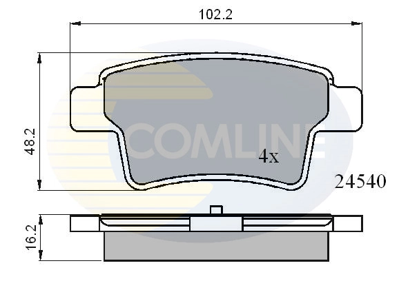 COMLINE fékbetétkészlet, tárcsafék - CBP01713 - TothCarparts