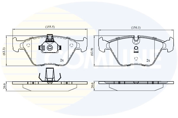 COMLINE fékbetétkészlet, tárcsafék - CBP01744 - TothCarparts