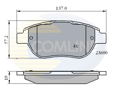 COMLINE fékbetétkészlet, tárcsafék - CBP01748 - TothCarparts