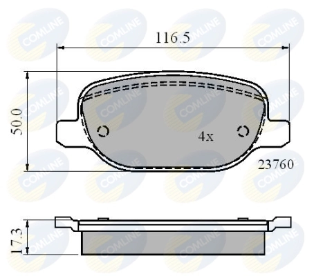 COMLINE fékbetétkészlet, tárcsafék - CBP01769 - TothCarparts