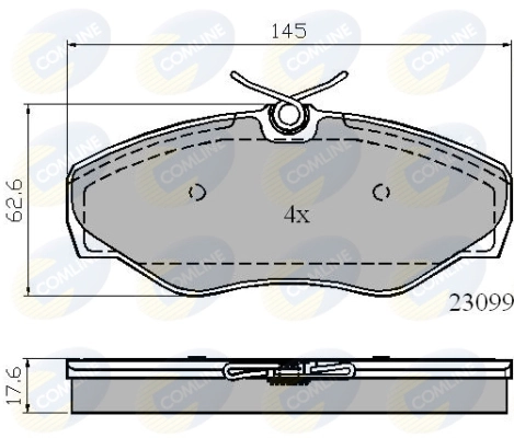 COMLINE fékbetétkészlet, tárcsafék - CBP01780 - TothCarparts