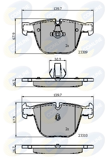 COMLINE fékbetétkészlet, tárcsafék - CBP01794 - TothCarparts