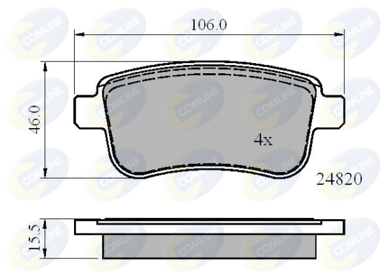 COMLINE fékbetétkészlet, tárcsafék - CBP02014 - TothCarparts