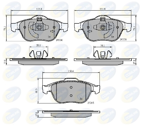 COMLINE fékbetétkészlet, tárcsafék - CBP02019 - TothCarparts